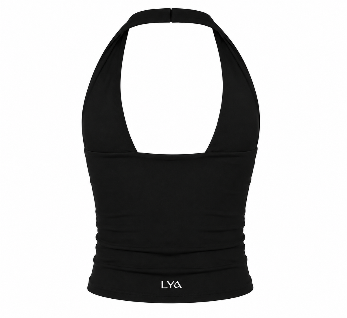 Top halter deportivo Aura en negro de LYA Studio, vista 4