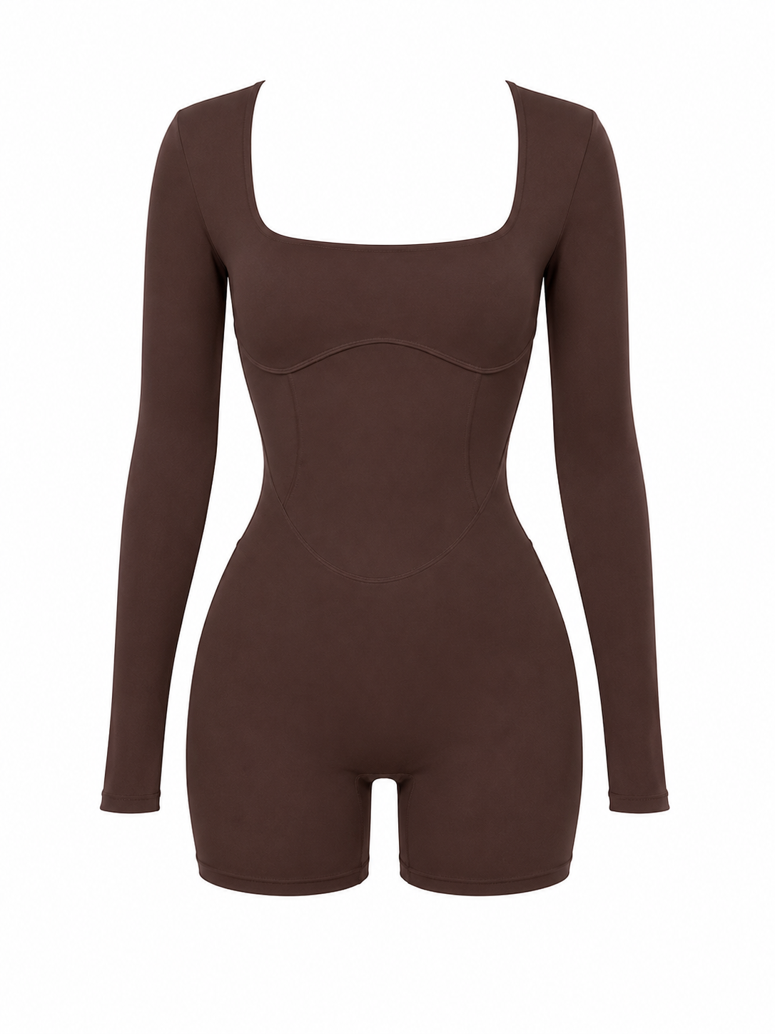 Enterito corset deportivo Aura en chocolate de LYA Studio, vista 3