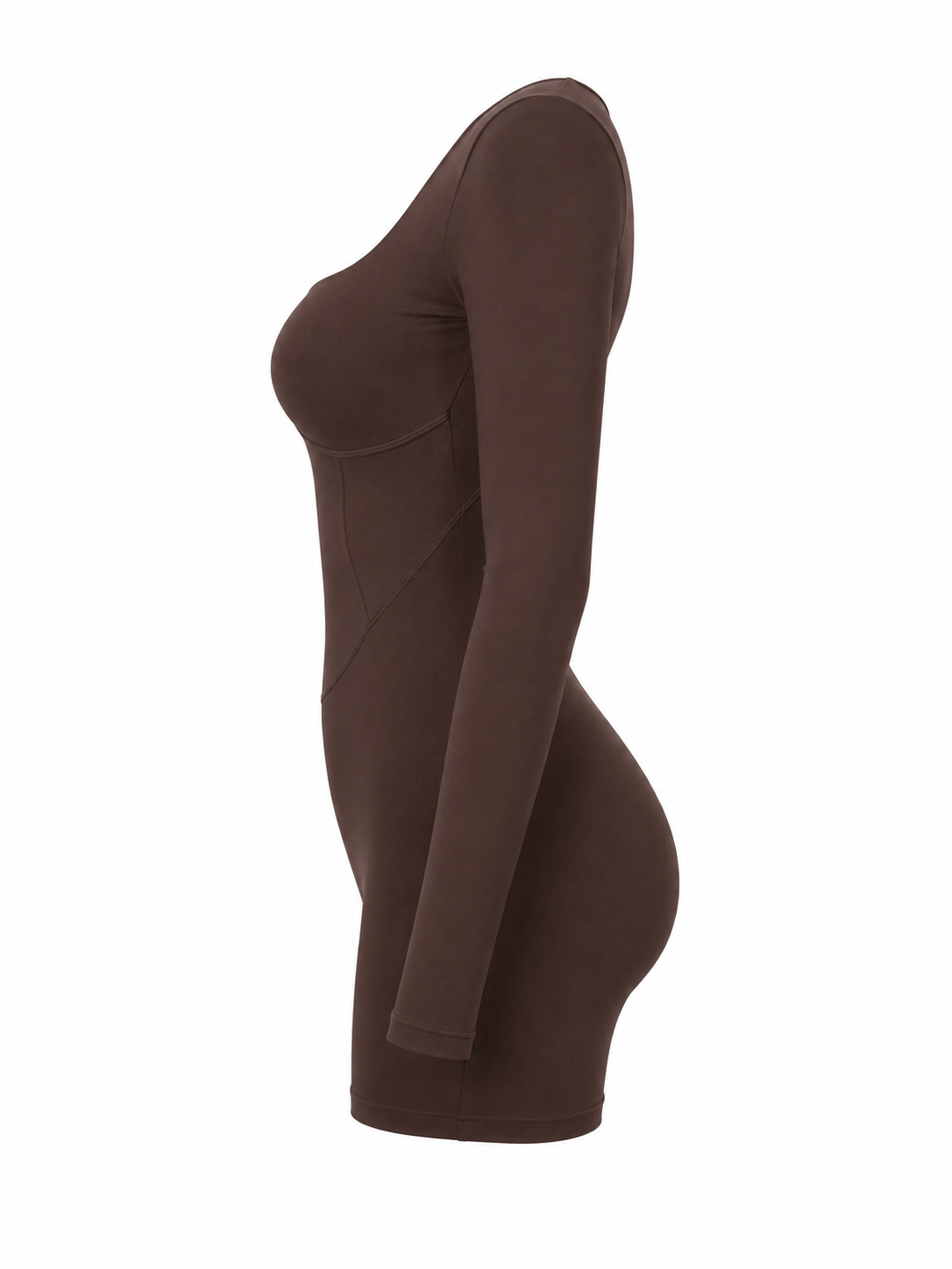 Enterito corset deportivo Aura en chocolate de LYA Studio, vista 4