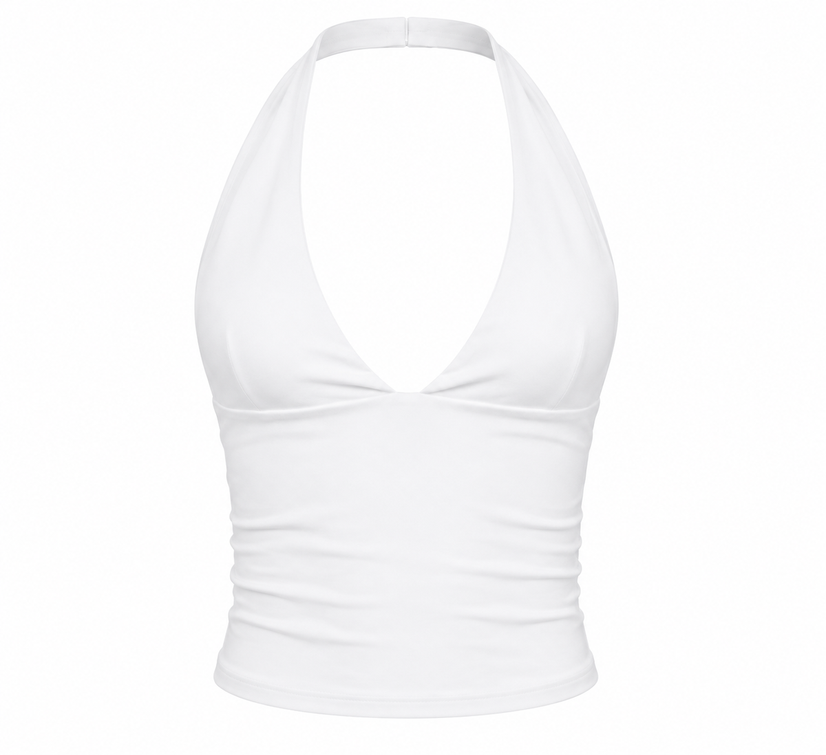 Top halter deportivo Aura en blanco nieve de LYA Studio, vista 3