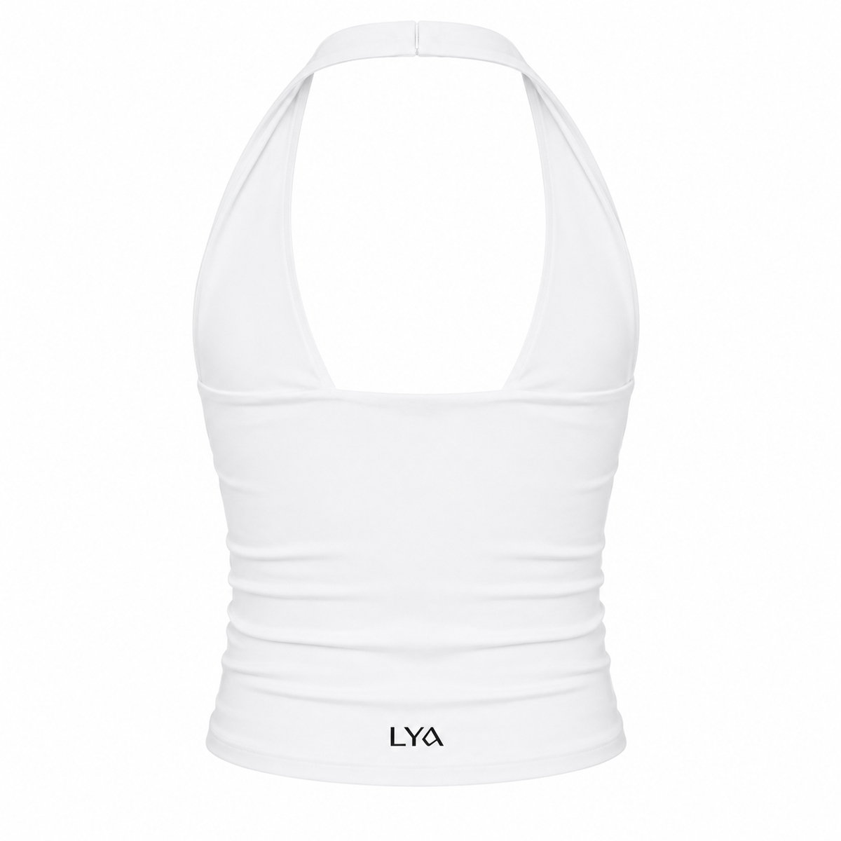 Top halter deportivo Aura en blanco nieve de LYA Studio, vista 4