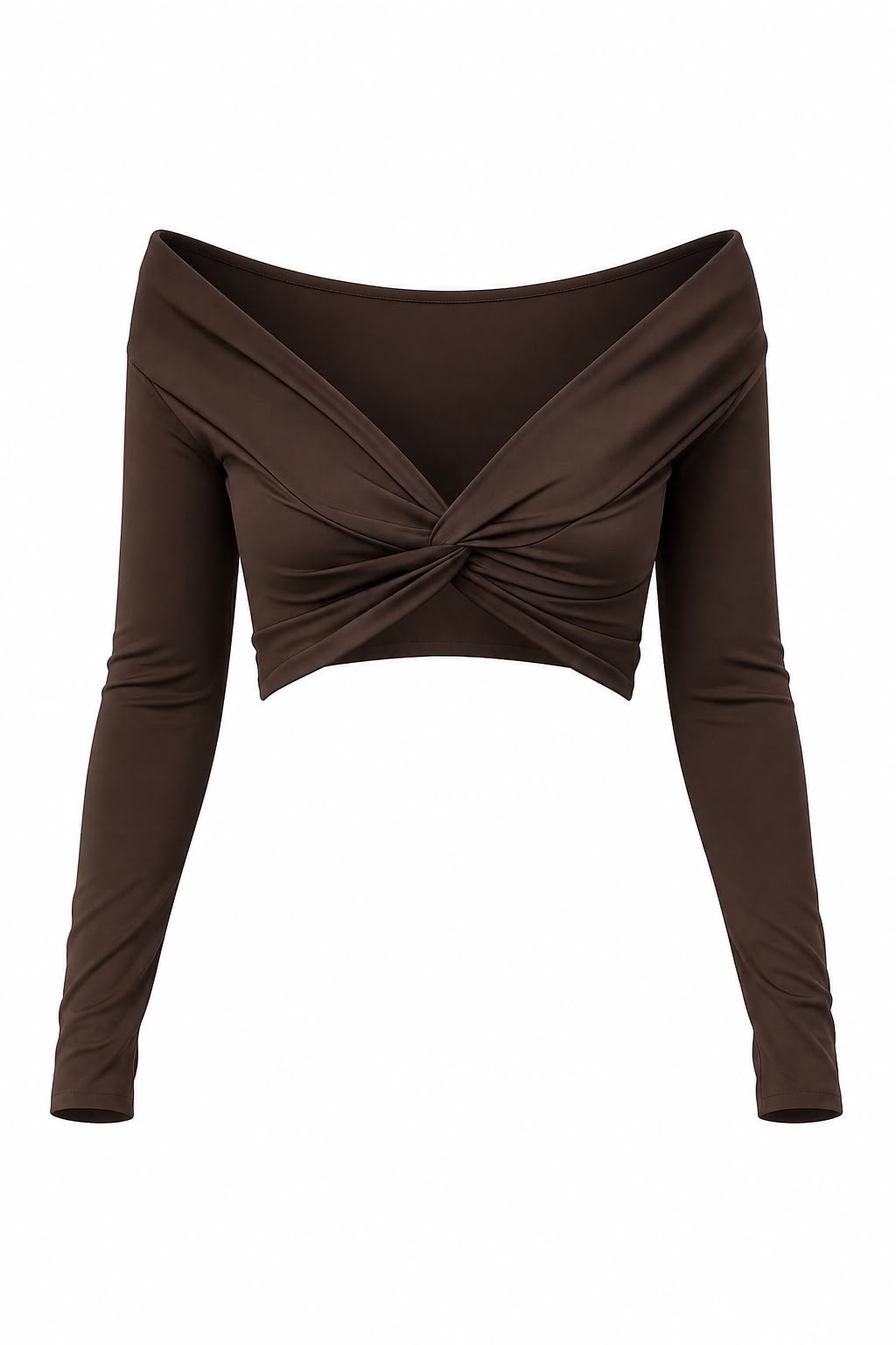 Top off-shoulder Aura en chocolate de LYA Studio, vista 3