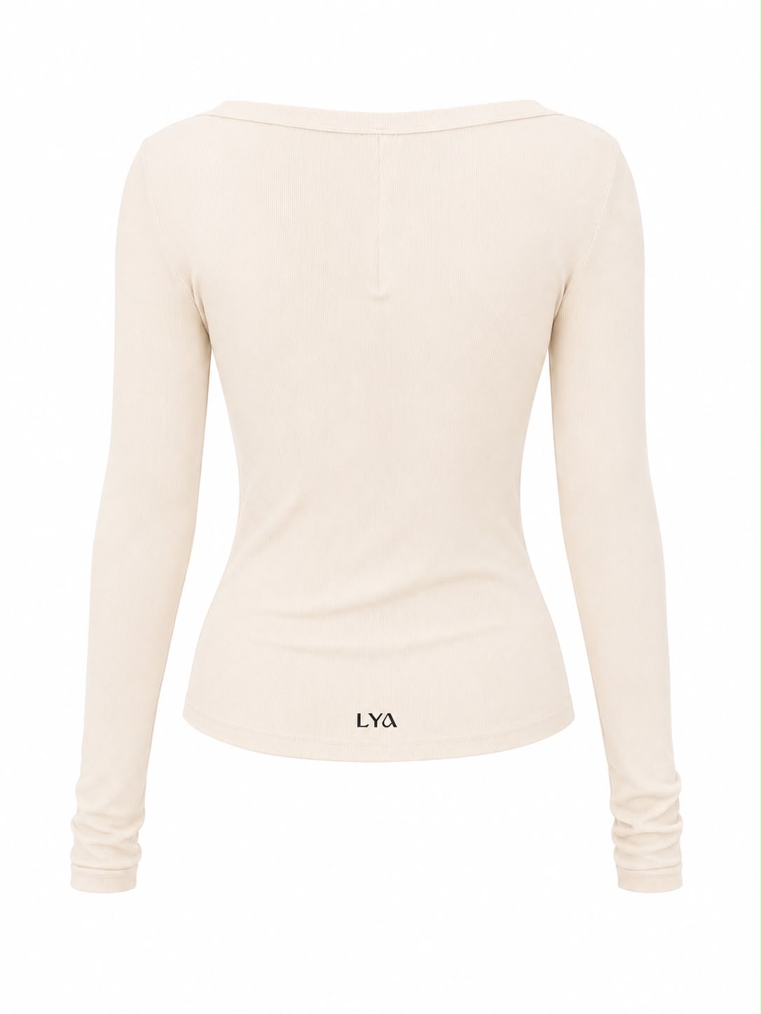 Top acanalado Aura en blanco crema de LYA Studio, vista 2