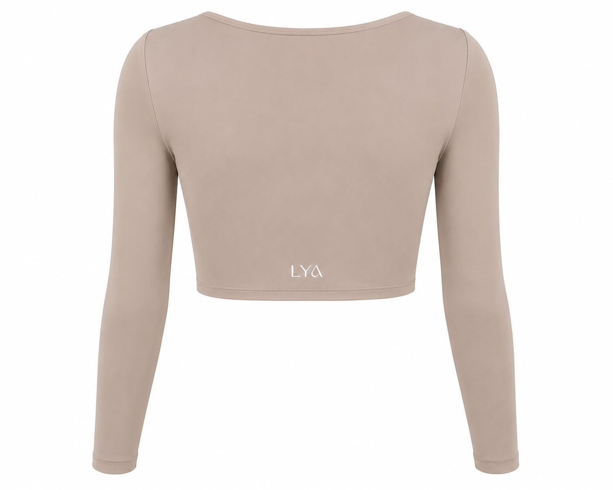 Crop top de escote cuadrado Aura en dust de LYA Studio, vista 3