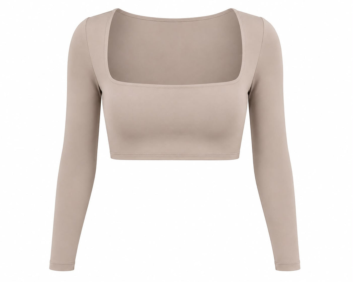 Crop top de escote cuadrado Aura en dust de LYA Studio, vista 2
