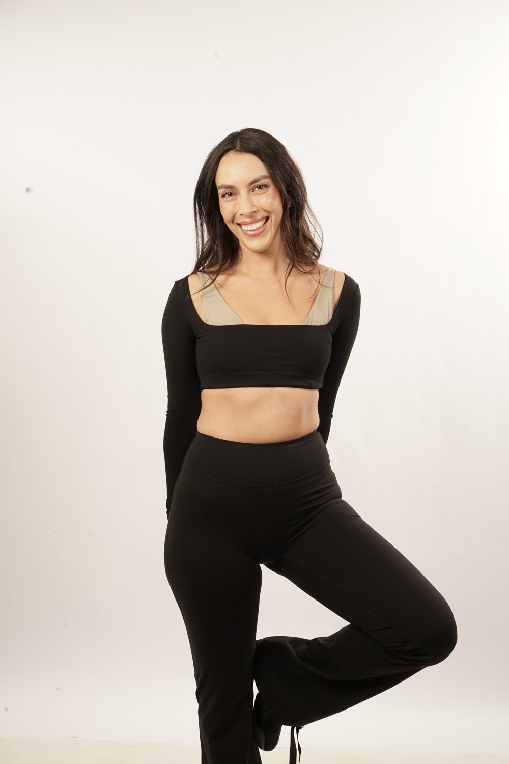 Crop Top Escote Cuadrado Aura Negro