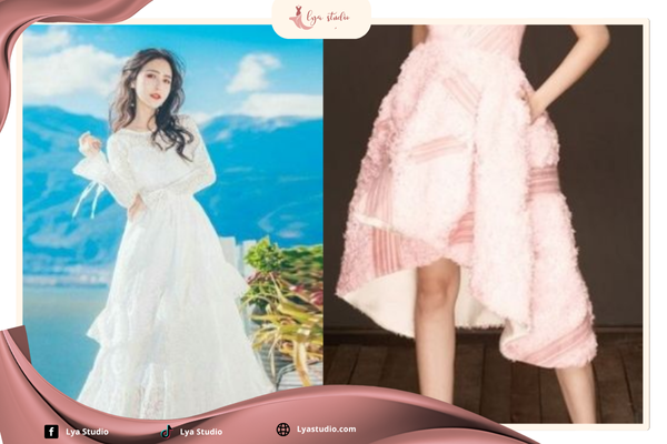 Phụ kiện phối với váy ren- giày cao gót