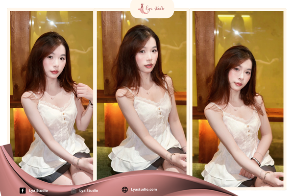 Áo hai dây ren hoa nổi