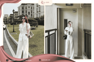 Set Áo Sơ Mi Oversize + Quần Dài Suông Lưng Thun