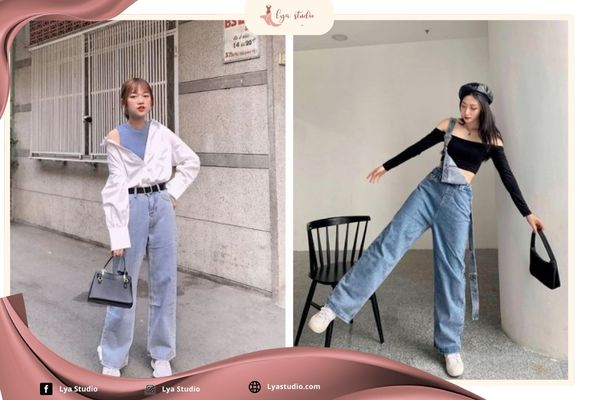 Cách phối đồ với quần ống rộng cho người lùn