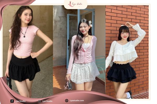 Phối đồ với chân váy xếp ly ngắn: Phong cách nữ tính, ngọt ngào