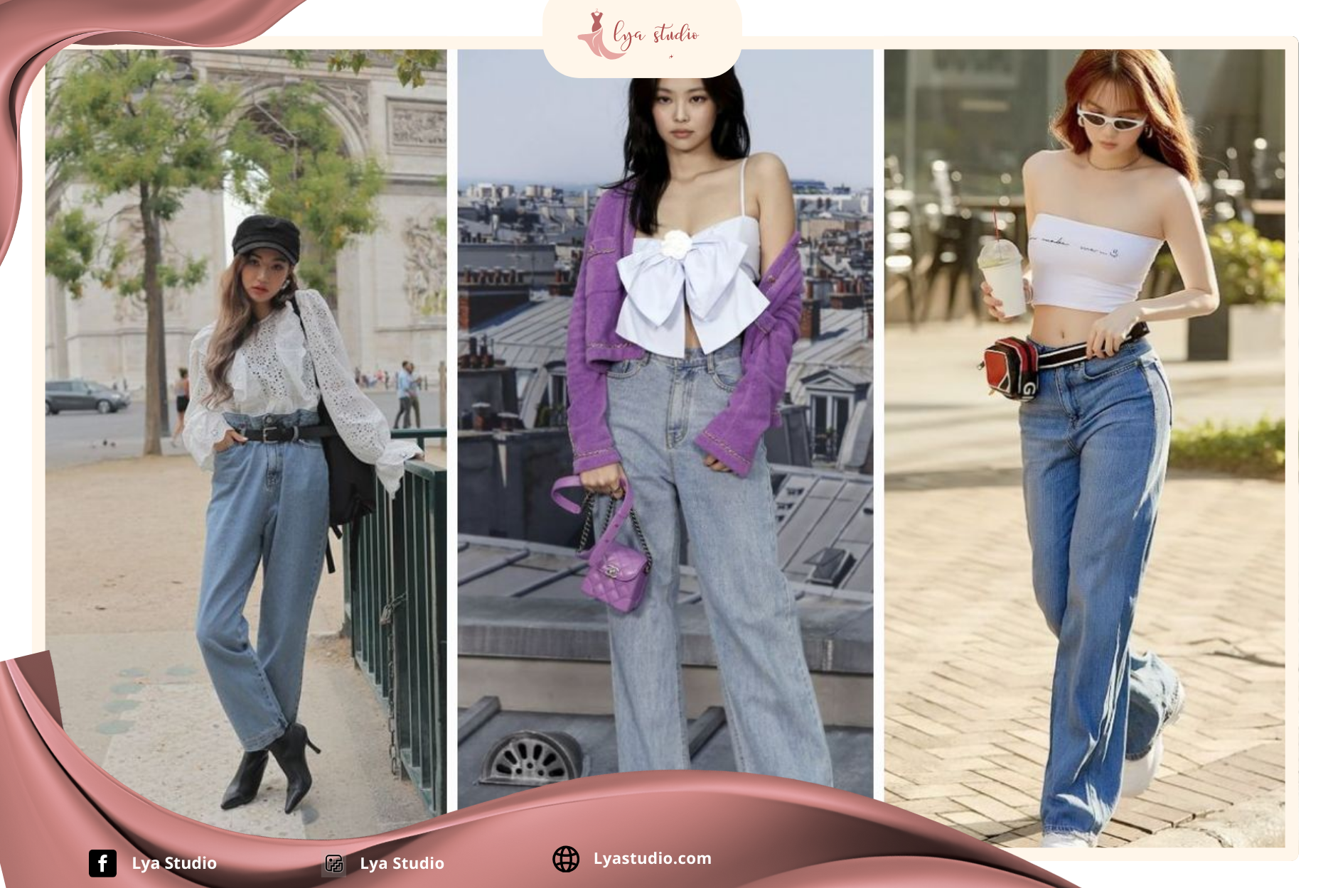 Phối đồ với quần bò ống suông cho phong cách đời thường