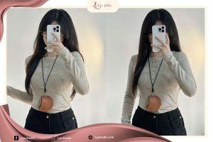 Phối đồ với quần ống rộng Lya Studio