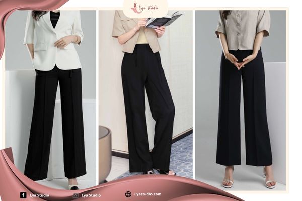 Phối đồ với quần ống suông nữ: Phong cách thanh lịch, sang trọng
