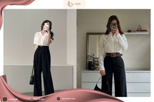 Phối đồ với sơ mi trắng đẹp