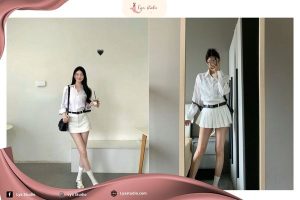 Phối đồ với áo sơ mi trắng nữ đẹp