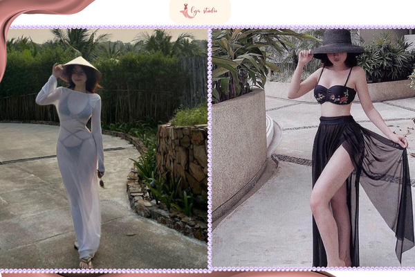 Phối đồ với Váy voan trong suốt + bikini
