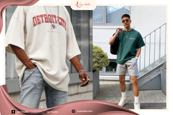 Xem phim mặc gì?Áo thun oversize + quần short