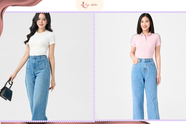 Quần jean + áo phông cơ bản